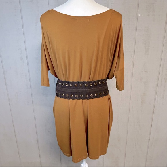 PIKO 1988 Womens Bamboo Tunic Top Size M Dolman Sleeve Round Neck Boho Neutral - Picture 2 of 9